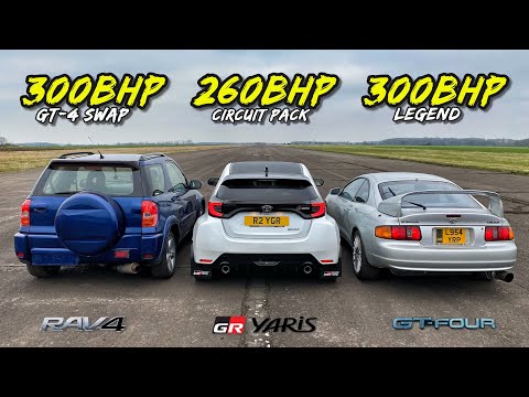 OLD SCHOOL VS NEW.. GT-4 SWAPPED RAV4 vs GR YARIS vs CELICA GT-4