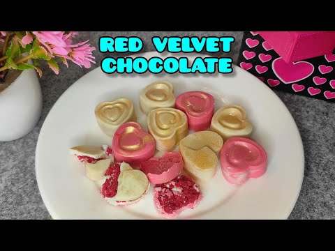 HOMEMADE RED VELVET CHOCOLATE RECIPE IN 2 FLAVOUR WITHOUT MICROWAVE FOR VALENTINE GIFT