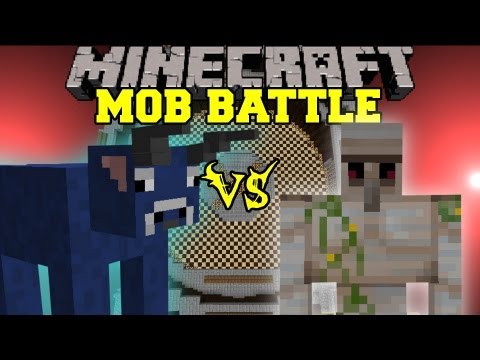 PopularMMOs - Iron Golem Vs. Bull - Minecraft Mob Battles - Arena Battle