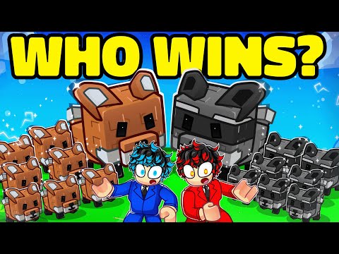 8 Red Foxes vs 8 Raccoons Who Steals More in Roblox Grow a Garden?