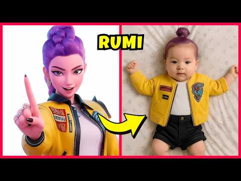 K-POP WARRIORS AS NEWBORN BABIES🤯🎶 K-Pop Demon Hunters 😍Jinu🔥Rumi💜Guess the Quiz