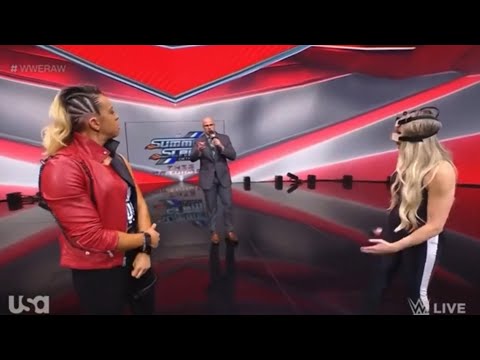 Zoey Stark, Trish Stratus and Becky Lynch brawl segment RAW 31/07/2023 (in English)