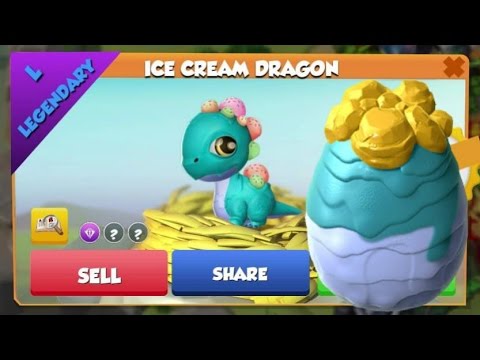 LEGENDARY Ice Cream Dragon Hatching! - Dragon Mania Legends #227