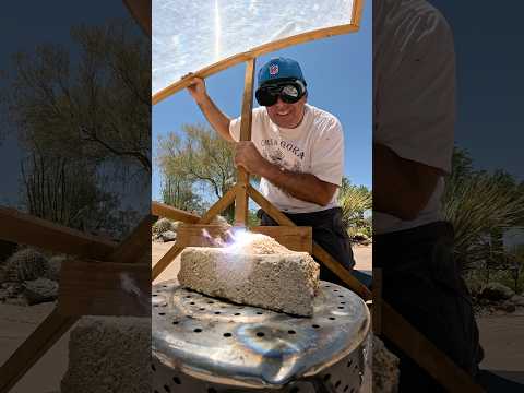 Turning dirt into glass with Solar Death Ray #experiment #sun #optics #glass