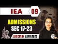 IEA 09 | Admissions Section 17-23 | CLAT, LLB & Judiciary Aspirants