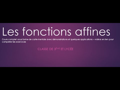 cours fonctions affines