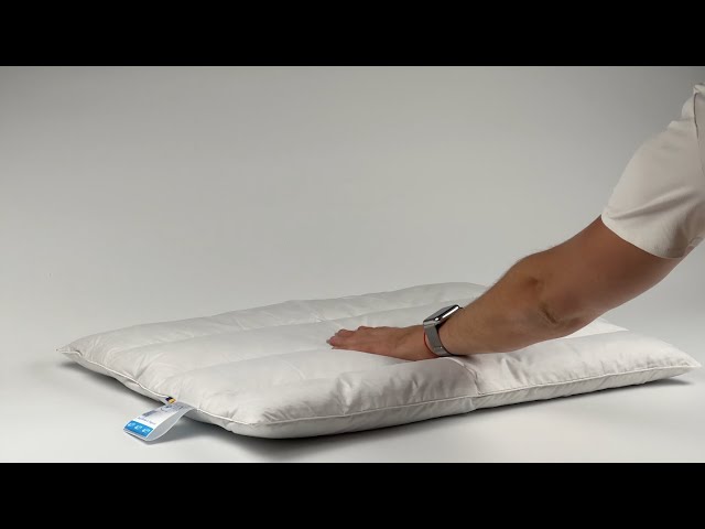 Подушка пухова чотирьохкамерна з сірим пухом, 100% пуху