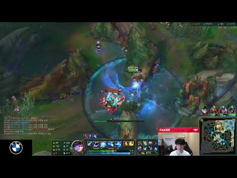 faker literally hiding on bush