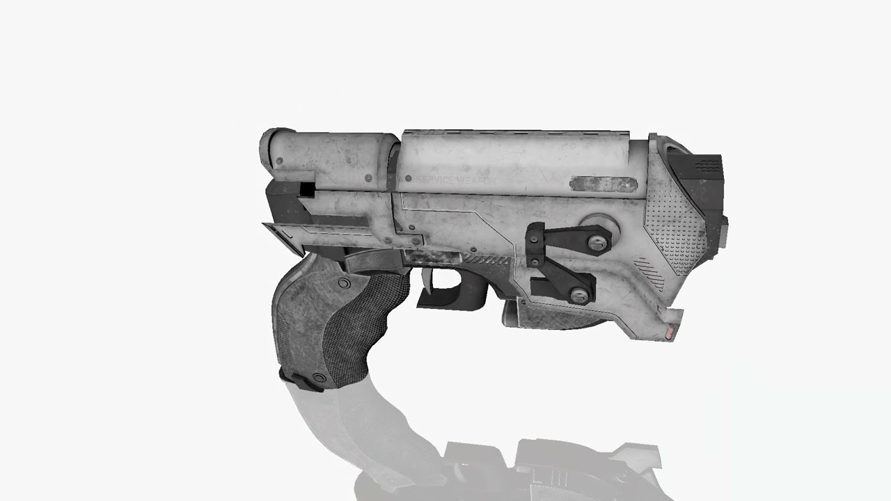 Science-Fiction-Blaster 3D Modell