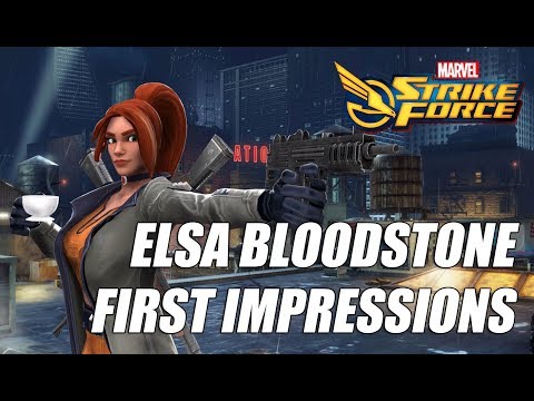 Elsa Bloodstone Rank up, First Impressions & Gameplay - Marvel Strike Force