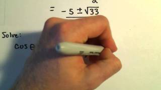 Solving Trigonometric Equations Using the Quadratic Formula - Example 2