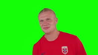 Erling Haaland "yeah, the memes, out of this world, there's so much funny memes" green screen