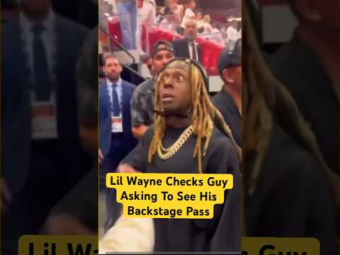 Lil Wayne G Check Guy Asking To See His Backstage Pass 🥴😂🤣😭 #funny #viral #lilwayne #lol #wow