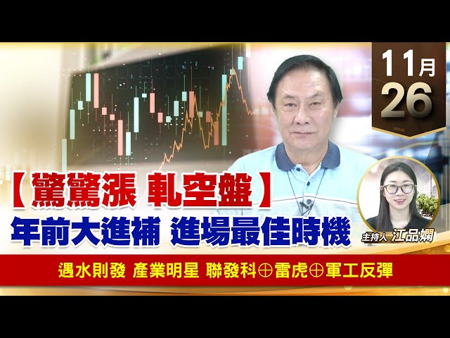 【財經至尊】王曈 1126《【驚驚漲 軋空盤】》遇水則發 產業明星，聯發科⊕雷虎⊕軍工反彈｜【波段獲利王】加入line@ king5588