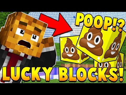 POOP LUCKY BLOCK MOD BIO-DOME vs 50 Fans | Minecraft - Modded Fan Battle | JeromeASF