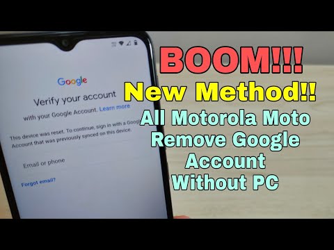 Android 11!!! New Method!! All Motorola Moto phones, Remove Google Account, Without PC!!!
