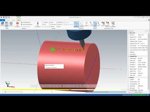 4 AXIS ENGRAVING TOOLPATH ON MASTERCAM