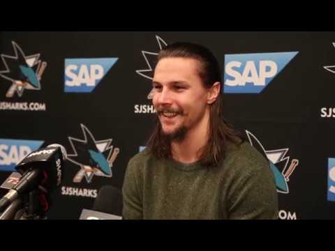 Erik Karlsson speaks to Ottawa media on eve of first game against Ottawa Senators
