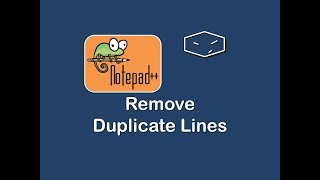 remove duplicate lines with notepad++