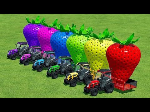 Load and Transport Giant Strawberry With mini Landini Tractors - Farming Simulator 2022