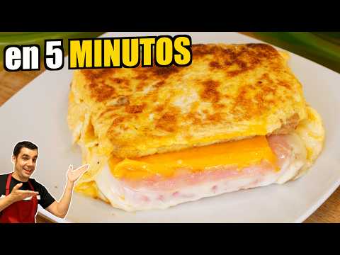 🍳🧀 ¡Descubre el Arte de la TOSTADA DE HUEVO con Doble Queso en una Sartén! | Receta Irresistible
