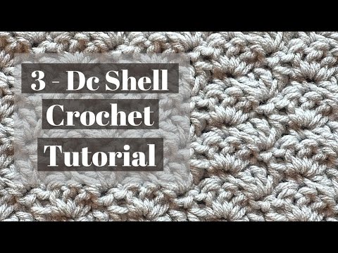 SUPER FAST and EASY 3 - Dc Shell Stitch Tutorial // Crochet Pattern // Step - By - Step Instructions