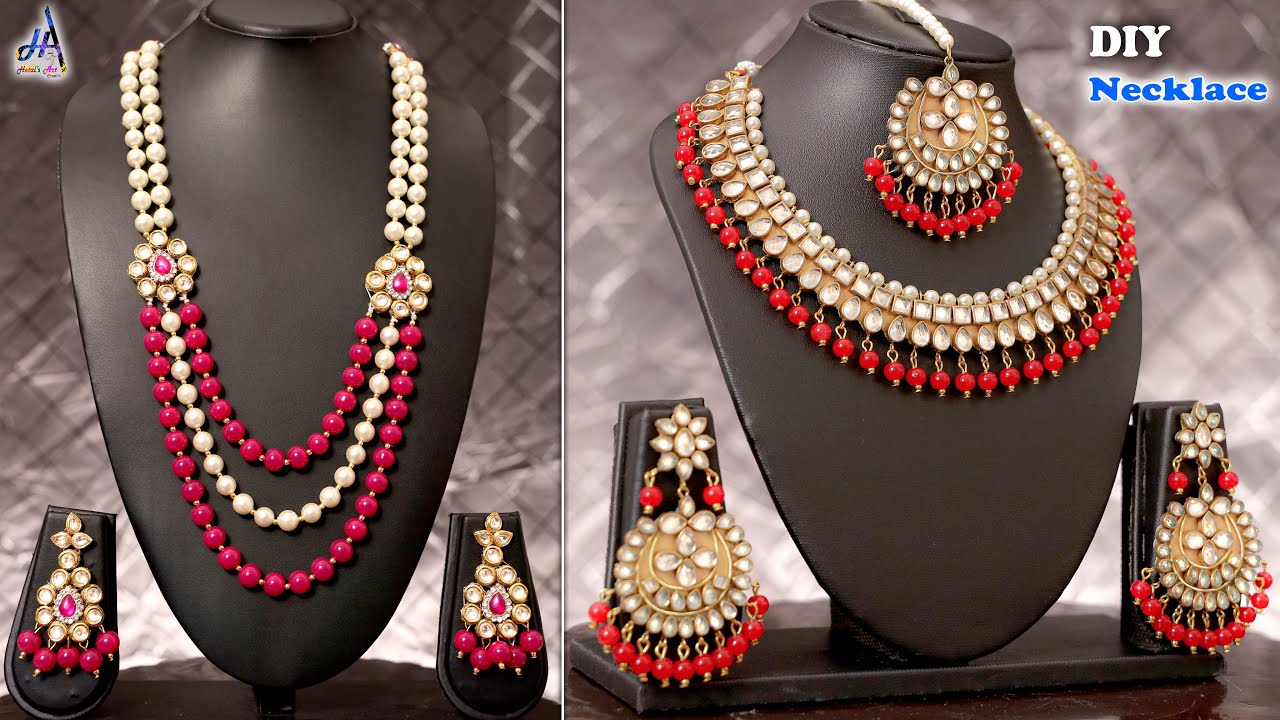 9 Best!!.. DIY Ways.. To make Necklece Yourself -  Bridel Wear & Party Wear Necklace