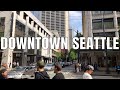 Downtown Seattle, Washington 2019 | 4k 60ᶠᵖˢ | Virtual Walking Tour | Washington State | City Sounds