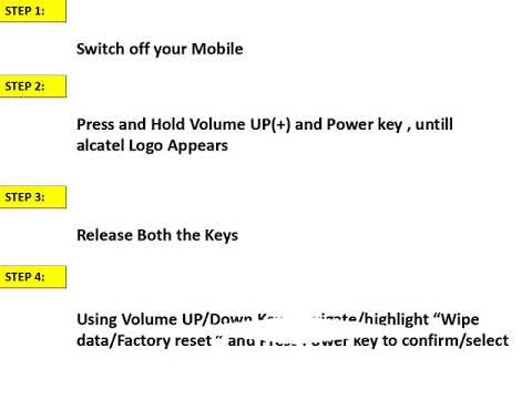 Alcatel 3 hard reset