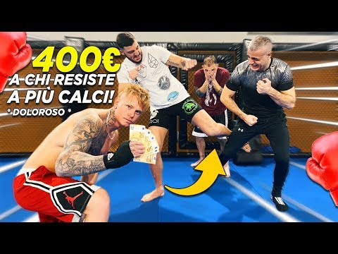 REGALO 400 EURO a chi resiste a più CALCI SULLE GAMBE! (Low Kick)