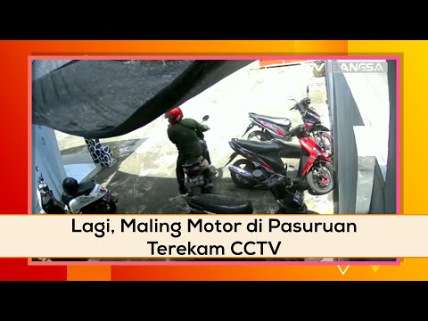 Video Maling Motor di Pasuruan Terekam CCTV