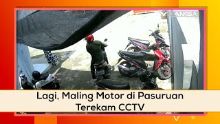 Video Maling Motor di Pasuruan Terekam CCTV