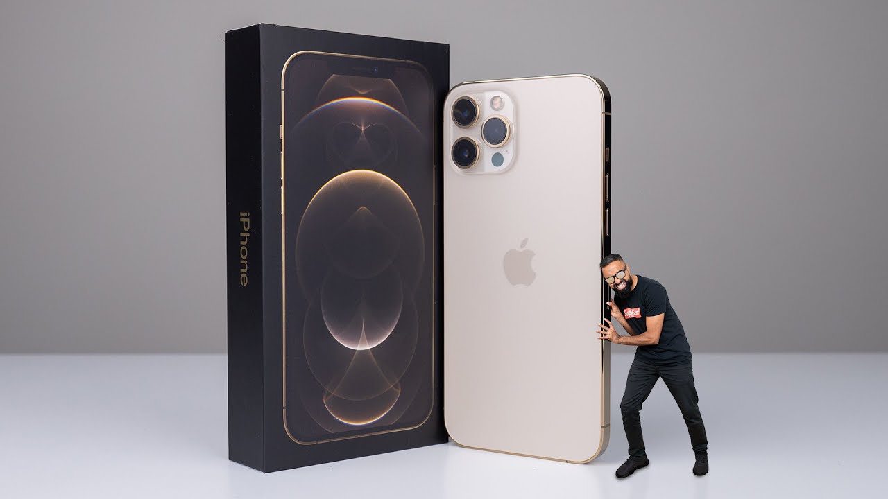 iPhone 12 Pro Max GOLD Unboxing + Size Comparison
