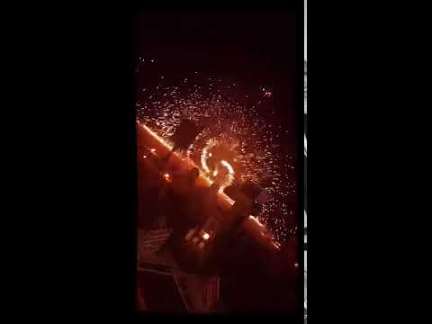 Fire show of Santhiya resort