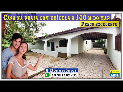 🏠 CASA NA PRAIA COM EDÍCULA A 140 M DO MAR PREÇO EXCELENTE!