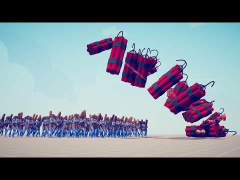 GOD DYNAMITE THROWER vs ARMIES - Totally Accurate Battle Simulator TABS