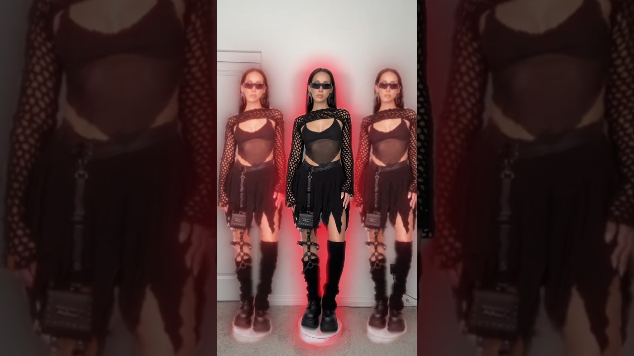 FUTURISTIC OUTFIT IDEAS🧬 which outfit would you wear?  #scifi #futuristic #fashion #shorts