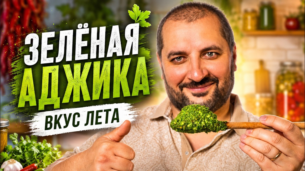 Зелёная аджика - вкус лета в банке