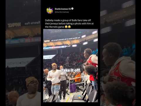 DaBaby presses a fan for his bulls jersey😳