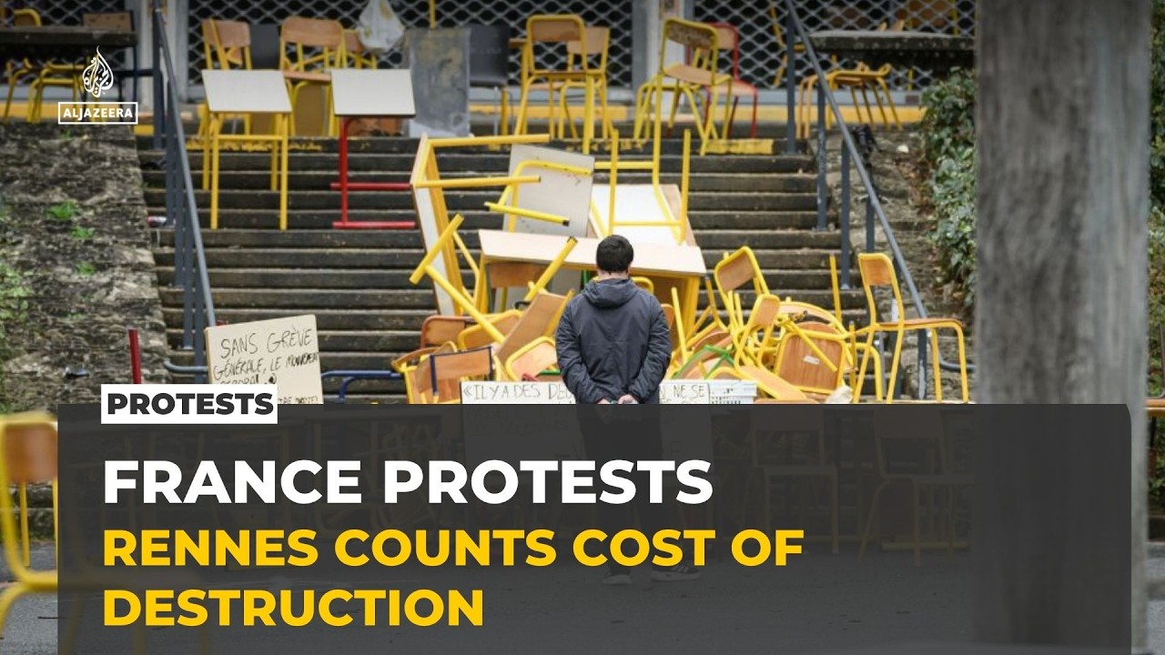 Rennes residents assess damage after France protests turn violent