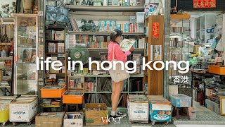 hong kong vlog | typhoon 10 weekend and vinyl shopping in hk