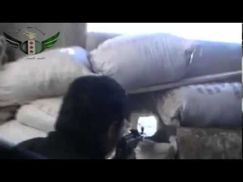 رباط عناصر كتيبة عمر المختار على جبهة دير بعلبة في مدينة حمص