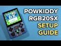 Powkiddy RGB20SX Ultimate Setup Guide ArkOS Roms Pico 8 Box Art And Tweaks