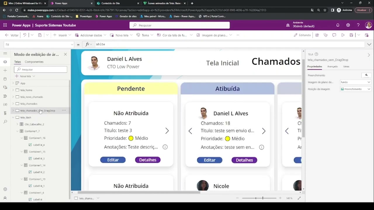 [Power Apps] - Vídeo 16 – Ponta pé inicial para nossa tela de dashboard.