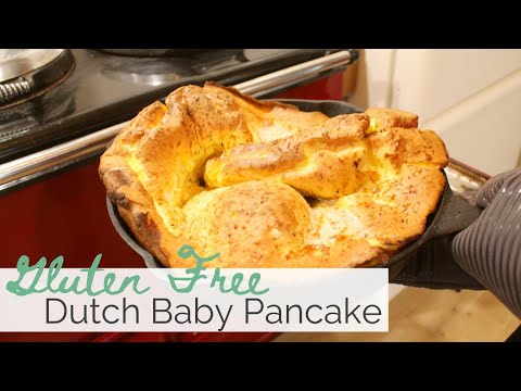Gluten Free Dutch Baby Pancake | Puff Pancake Cast Iron Skillet | Healthy Breakfast Recipe for Kids