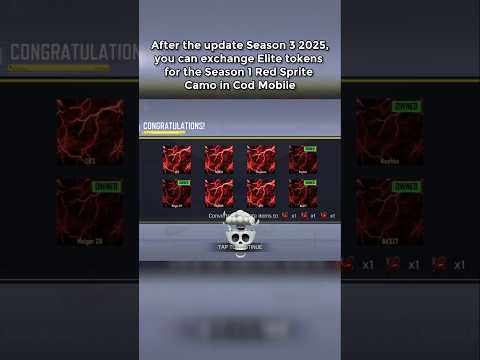 S1 Tournament Camo "Red Sprite" in CODM 2025.. #shorts #codmobile #callofdutymobile