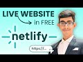 Host Website On Netlify For FREE Live URL In 10 Minutes Deploy Any Website On Netlify