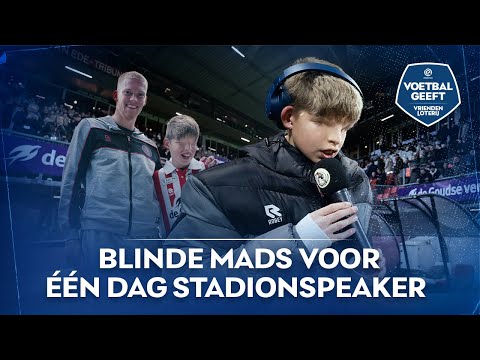 ❤️ Blinde Mads (12) voor één dag stadionspeaker bij 𝗦𝗽𝗮𝗿𝘁𝗮 𝗥𝗼𝘁𝘁𝗲𝗿𝗱𝗮𝗺 🗣️🎤 | VoetbalGeeft