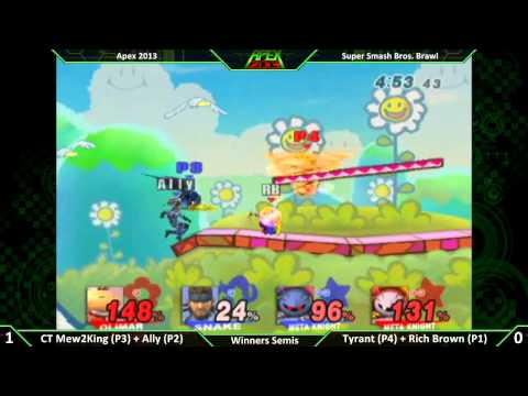 Apex 2013 Winners Semis - CT Mew2King + Ally vs Tyrant + Rich Brown - SSBB