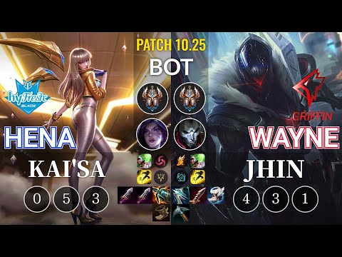 hyF Hena Kai'Sa vs GRF Wayne Jhin Bot - KR Patch 10.25
